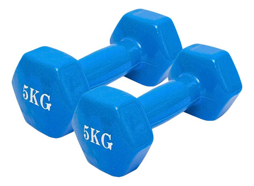 Pack 2 Mancuernas 5 Kilos C/u Fitness Musculacion