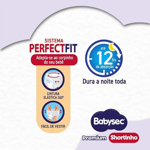 Fralda Babysec Premium Shortinho Xxg 42 Unidades