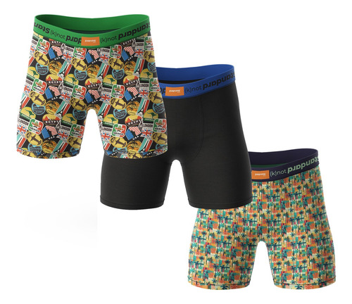 Boxer Hombre Algodon Calzoncillos Standard Pack De 3