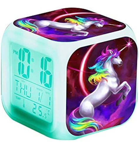 Despertadores Digitales De Unicornio Para Niñas, Reloj De No