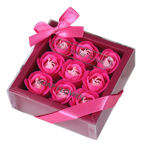 3 X 2 Rosas De Jabón Perfumadas Con Caja De Regalo 3 Piezas