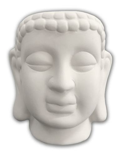 Imagen 1 de 3 de 6 Cabeza De Buda #1 De Cerámica Para Pintar Maceta Zen