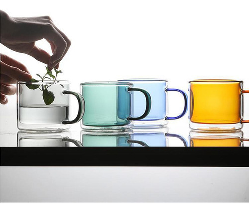 2 Taza De Vidrio De Doble Capa Para Evitar Escaldaduras Taza