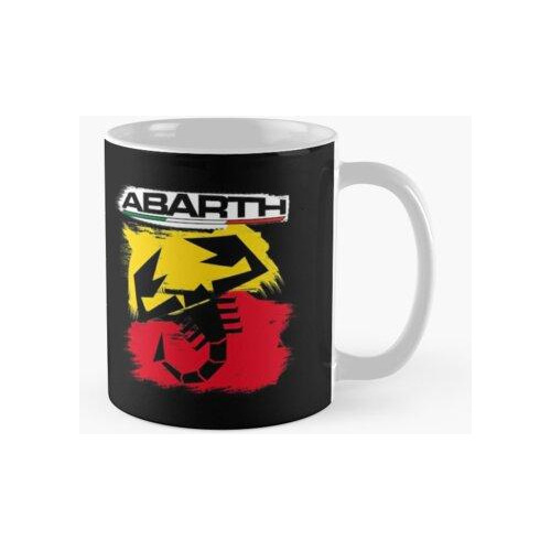 Taza Abarth Escorpión, Con Fondo Estilo Pintura Calidad Prem