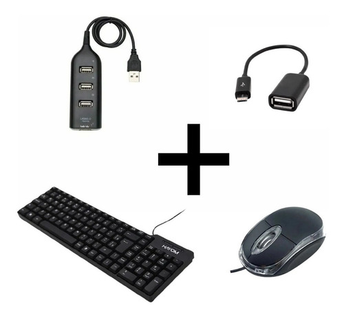 Imagem 1 de 7 de Kit Teclado E Mouse Para Celular Mobilador Free Fire E Pubg