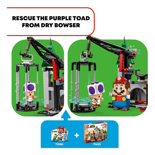 Lego Super Mario Dry Bowser Castle Battle Expansion Set 7142