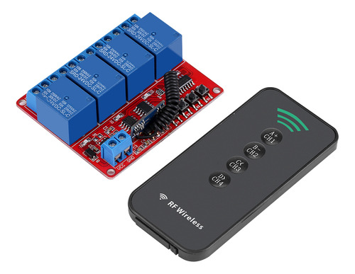 Módulo Receptor, Transmisor, 433 Mhz, 24 V, 4 Canales, Contr