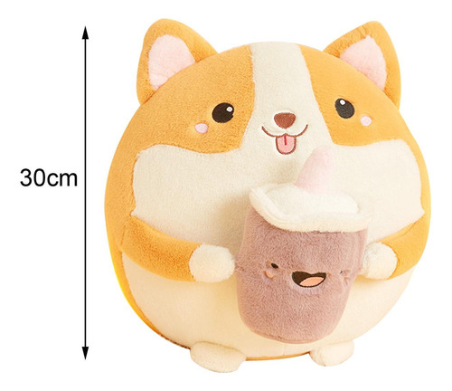 Linda Almohada De Felpa Corgi Dog Animal Ojos Abiertos