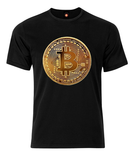 Remera Estampada Varios Diseños Bitcoin Moneda De Oro