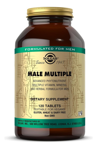 Multivitaminico Male Multiple Solgar Fitonutriente P/hombres