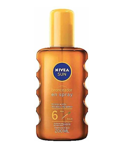 Aceite Bronceador Nivea Sun Resistente Al Agua Fps 6 200 Ml