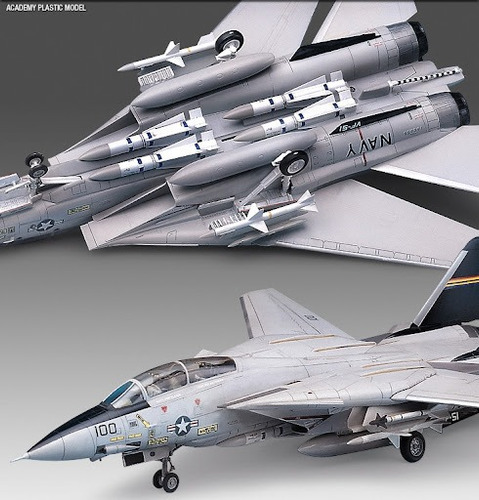 Imagem 4 de 5 de Plastimodelismo Academy Caça F-14a Tomcat Us Navy 1/72
