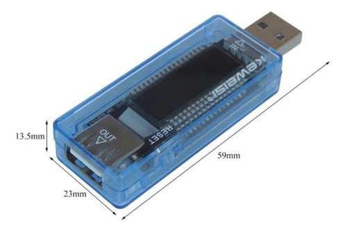 Imagen 3 de 5 de Usb Tester Medidor Voltaje Y Corriente Probador Arduino