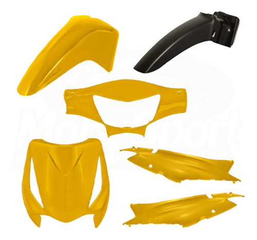 Kit Carenagem Amarelo Honda Biz 125 08/09 Melc 3k3007