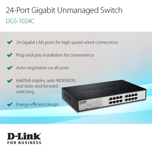 Conmutador Ethernet D-link Dgs-1024c De 24 Puertos Gigabit N