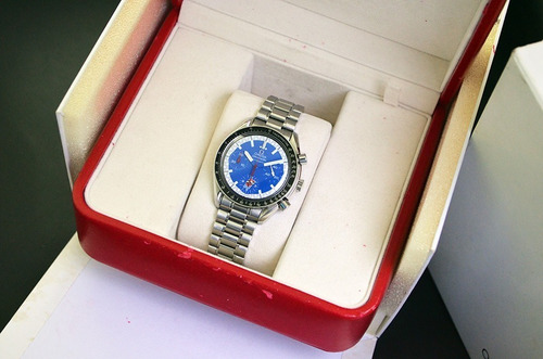 Omega Speedmaster Cart - Lindo E Diferenciado Dial Azul