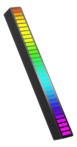 Barra De Luzes De Nivel P/ Musica Acegeek Light, Rgb, Black