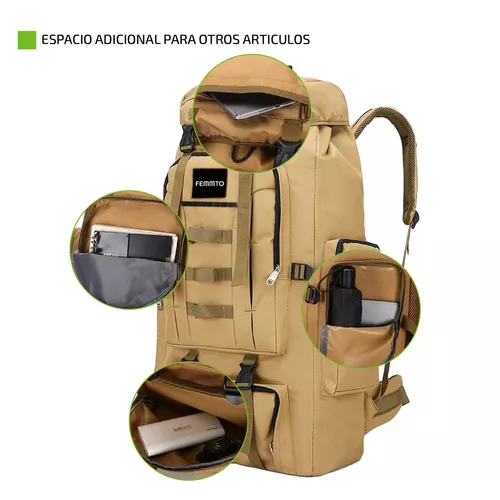 Mochila Táctica Militar 70l Campismo Camuflaje Malubero Malu1794