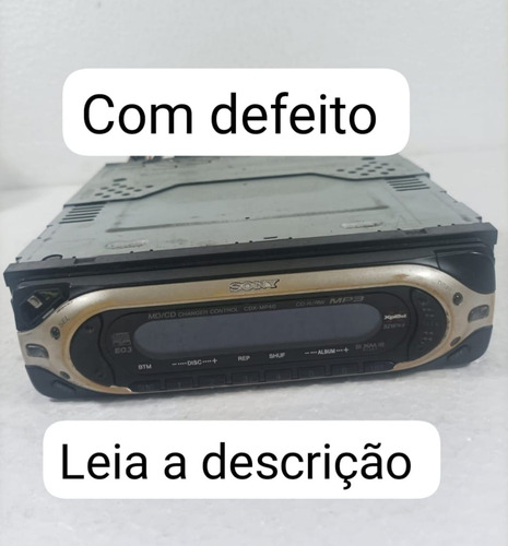 Radio Cd Player Automotivo Sony Cdx-mp40 - Com Defeito (Usado)