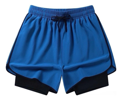 Short Deportivo Licra Bolsillo Gimnasio Hombre Deporte