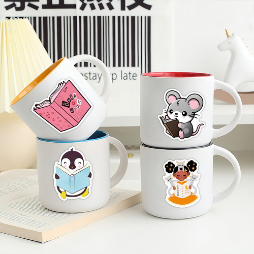 Libros Lectura 50 Calcomanias Stickers Contra Agua Leer