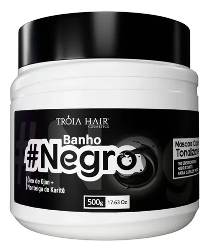 Máscara Banho Negro Matizador Preto Troia Hair 500g | Parcelamento