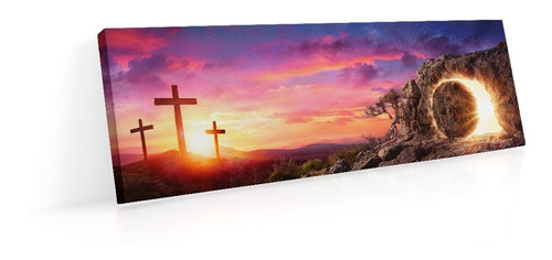 Cuadro Decorativo Canvas Resurrección De Jesucristo 120x36cm