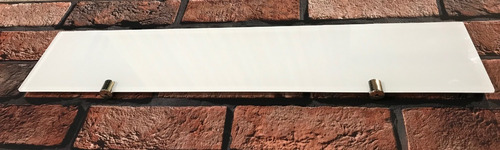 Imagen 5 de 10 de Estante Repisa Vidrio Blanco Coverglas 5mm 40x10 C/soportes