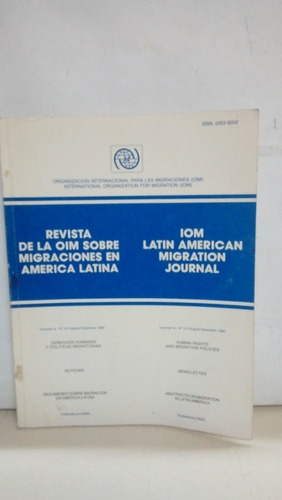 Revista De La Oim Sobre Migraciones En América Latina