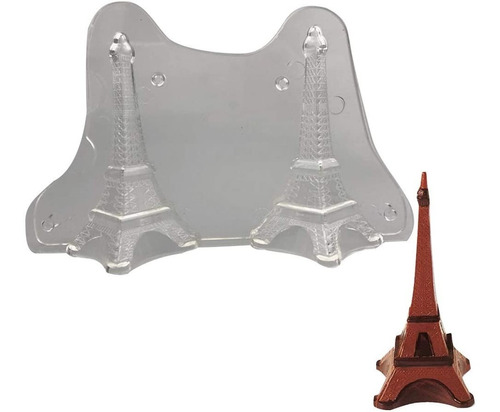 Molde Policarbonato Torre Eiffel 3d Chocolate Profesional