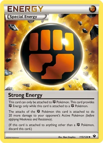 Cartas Pokemon Strong Energy 115/124 Holo Xy Ffi (Usado)