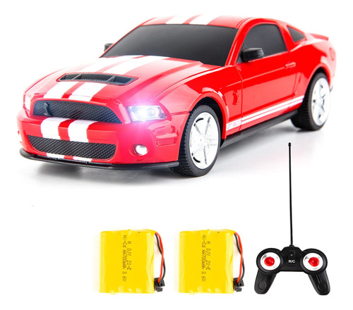 Bdtctk Control Remoto 1/24 Ford Mustang Shelby Gt500 Rc Mod. Color Rojo