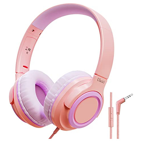 Auriculares Rosa Para Niños, Volumen Limitado 94 D Ulacici