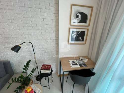 Imagem 5 de 30 de Loft Com Varanda E Vista Mar, Com Vaga De Garagem! - Lf0005