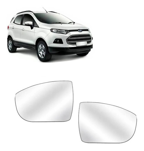 Par Lente Vidro Base Espelho Retrovisor Ecosport 2013 2014 2015 2016 2017 2018 2019 Novo