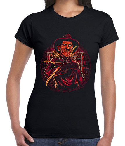 Playera Mujer Freddy Krueger Algodón Premium #805