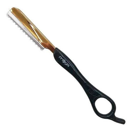 Navalhete Mega Dourado Metal / Plastico Tipo Feather 