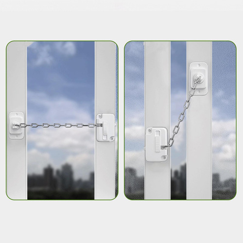 2 Cerradura De Ventana, Cerradura De Cadena De Seguridad,