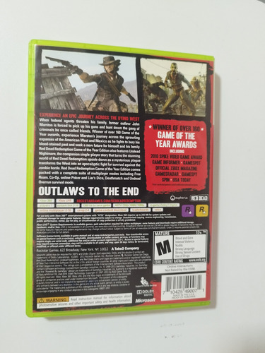 Jogo Red Dead Redemption Game Of The Year Edition Xbox 360 (Usado)