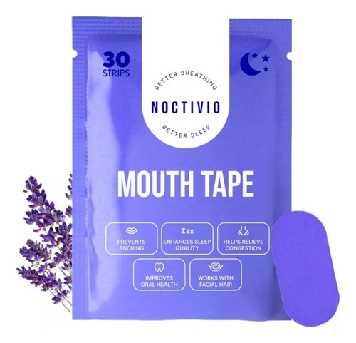 K Cinta Bucal Lavanda Para Dormir, Cinta Bucal Para Apnea
