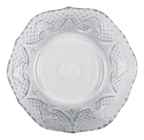 Juego De 6 Tazones Vidrio Estilo Diamante Elegante Transparente
