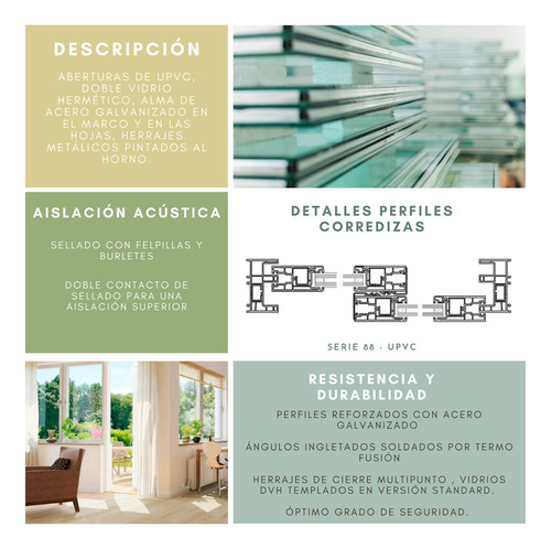 Ventana Pvc Dvh Oscilobatiente 70x80cm