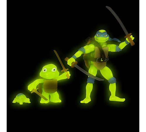 Leonardo X3 Fluor Ninja Turtle se tornando um ninja