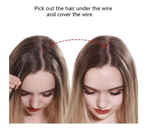 Extension De Cabello En Aureola Con Corona De Naylon Oculta