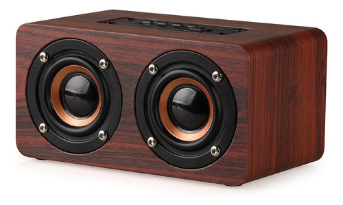 Altavoz Bluetooth W5 De Madera Para Teléfono, Ordenador, Alt