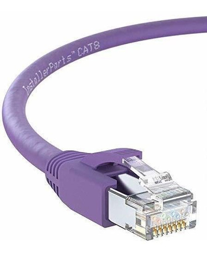Installerparts Cable Ethernet Cat8 Cable 2 Pies - Púrpura - 