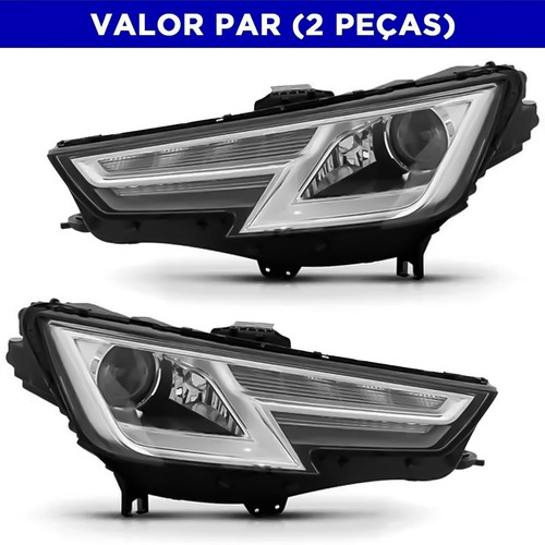 Par Farol Elétrico Audi A4 2015 16 17 2018 Com Led S/ Xenon