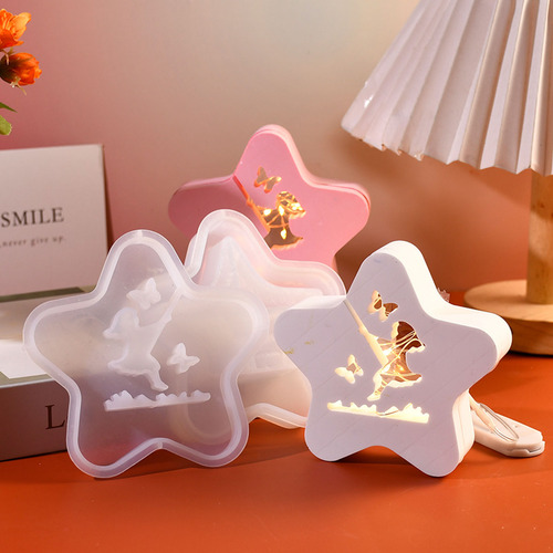 C Drip Glue Mold Luminous Hollow Star Storage Box Sili 5009