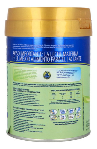 Frisolac Gold Fórmula De Continuación Etapa 2 Lata Con 400 G