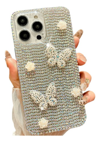 Funda De Teléfono Para Xiaomi Poco X F M C 7 6 5 4 3 Con Diamantes De Imitación Brillantes Y Coloridos Diamantes De Imitación, Perla, Mariposa, Crista